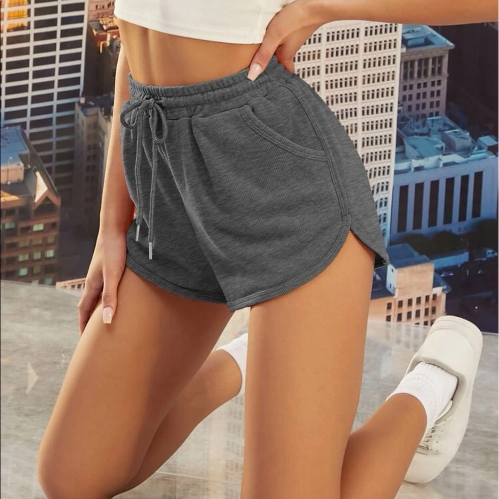 Drawstring High-Rise Shorts